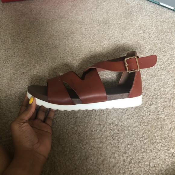 Brown Strappy Sandals - Picture 2 of 2